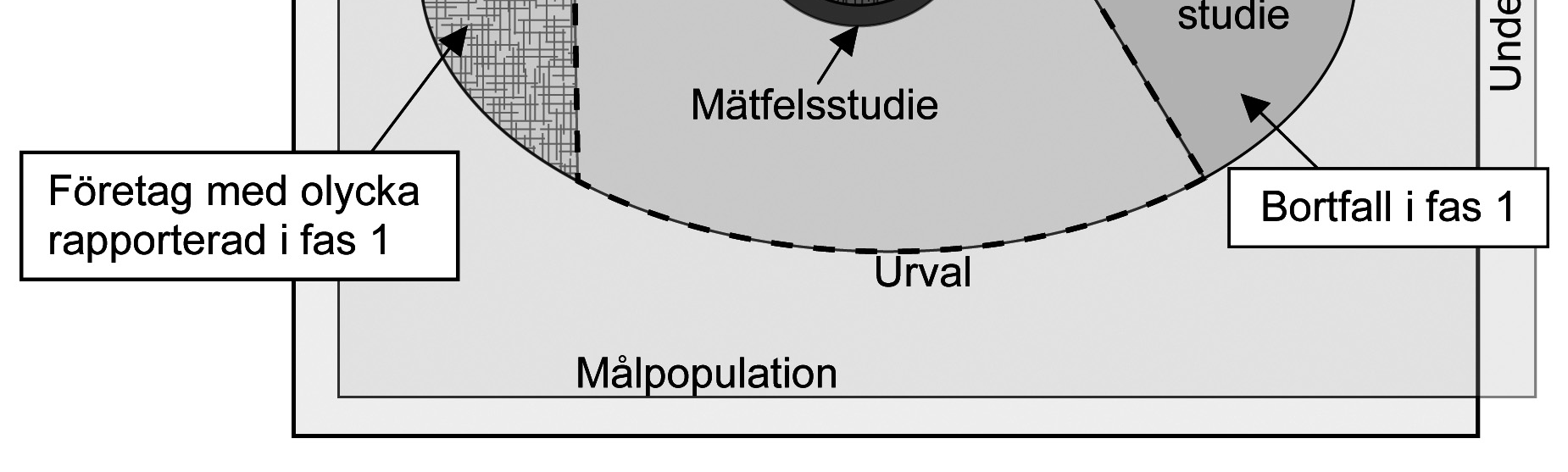 Tvåfasmetodik användes för dessa studier av bortfallsfel oc mätfel samt justering av dessa.