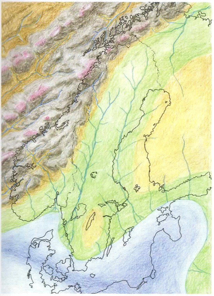 Att det funnits flera kilometer mäktiga lager är dock säkert då den äldre sedimentära berggrunden (från perioder som föregick devon) blivit betydligt mer kompakterad än de sedimentära avlagringar som