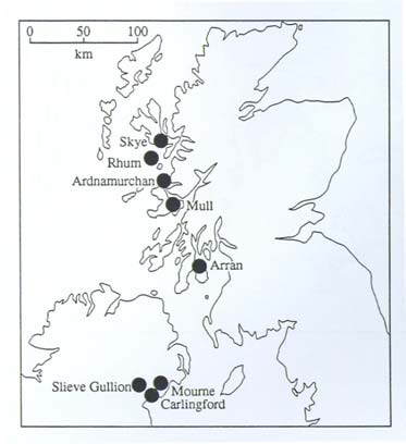 och var mest aktiv runt 59 Ma. (Mussett et al., 1988). Huvuddelen av vulkanismen dateras till före öppningen av Nordatlanten.