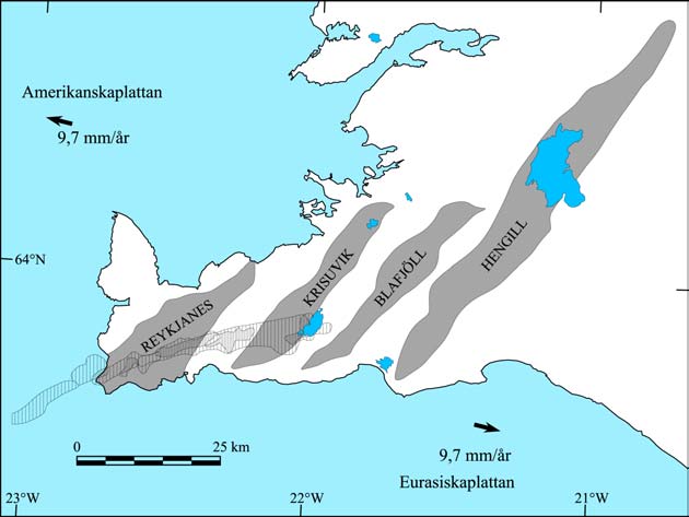 En snabb spridningsrygg som East Pacific Rise har en total spridningshastighet av ca.12 cm/år. Transforma förkastningar kallas sådana förkastningar som förskjuter en spridningsrygg i sidled.