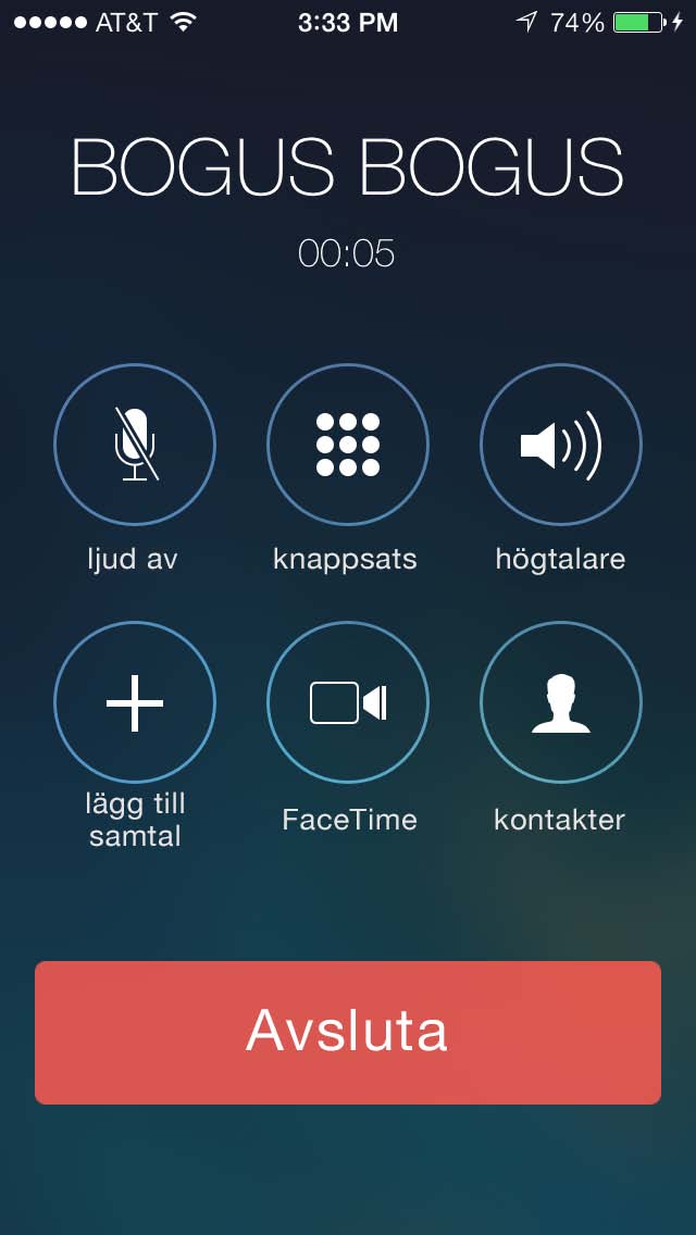 Påminna dig själv om att returnera ett samtal. Tryck på Påminn mig och ange när du vill bli påmind. Svara på samtal på ipad, ipod touch eller Mac.