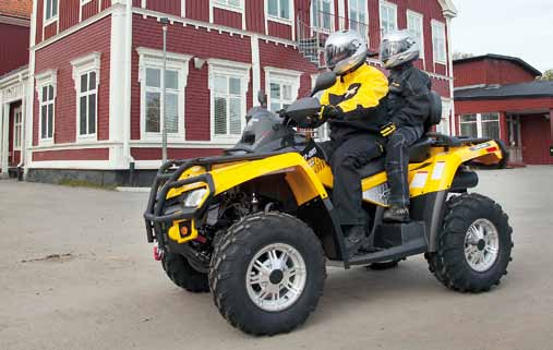 Foto brp sweden Terränghjuling (ATV) ett arbetsredskap ATV (All Terrain Vehicle) är ett arbetsredskap. En ATV får bara användas som ett redskap i exempelvis jord- eller skogsbruk.