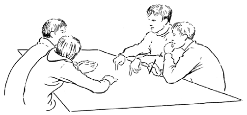 26. [Å sen står- 27. Krister: [Jo det är sant. Men som jag förstod det körde dom bara rakt under.((för 28. vänster hand i rörelse framåt.)) 29.