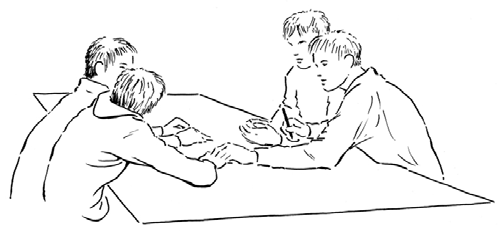tittar därefter också på Krister.)) 36. Krister: [Jo. 37. Peter: J[a. 38. Krister: [Ja men dom vet ju inte vart- dom stod ju en bit från bron. 39.