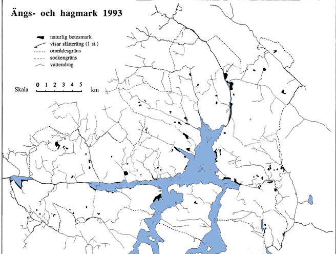 Den hävdade arealen har minskat kraftigt men fortfarande ligger betesmarkerna ofta strandnära. Hävdade naturliga fodermarker i 14 socknar kring Ekoln, Mälarens nordligaste fjärd.