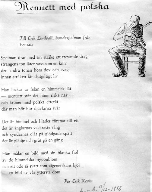 Den traditionella musikens kulturarvsprocess rapporterade Andersson att han hade åstadkommit en samling af omkring 200 melodier, däraf 100 polskor.