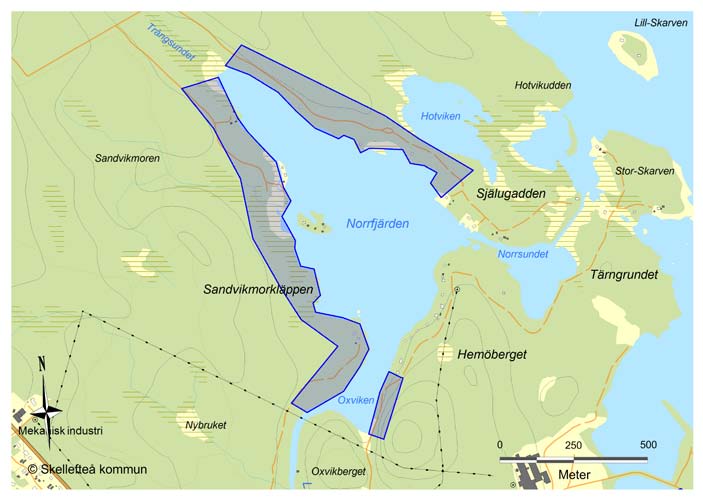 berg i dagen. BUreå (bostäder, turism, friluftsliv) Storgrundet och Skäret är ej lämpliga för uthyrningsstugor pga närhet till vindkraftverk på Storgrundet.