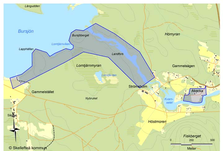 18 föreslagna områden som inte uppfyller kriterier för lis BUrsjön, Åbacka (bostäder, turism, friluftsliv) Västra delen av Bureälven är olämplig för bostadsbebyggelse eftersom området ligger inom