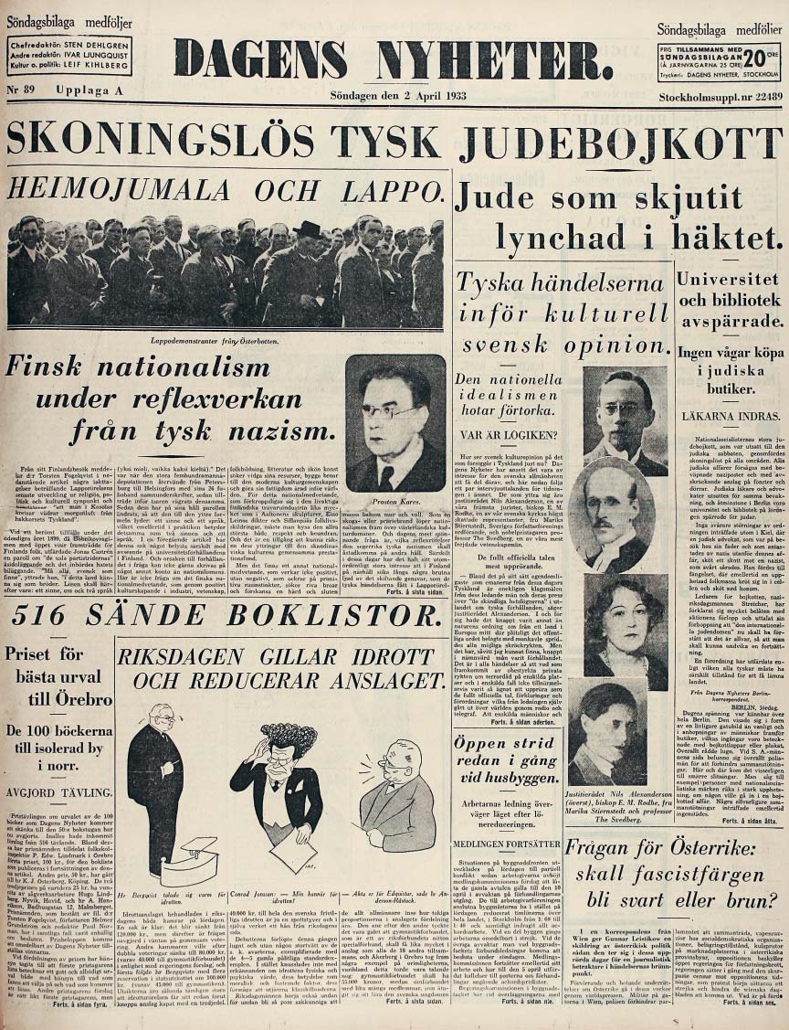 Internationella reaktioner När Hitler och nazistpartiet kom till makten i slutet av januari 1933 såg världen på det»nya Tyskland«med både hopp och ängslan.