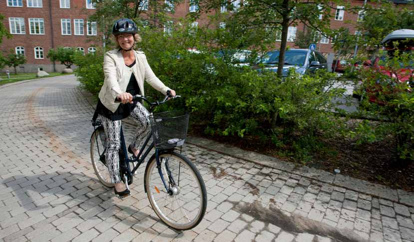 Eva-Maj Malmström njuter av att kunna cykla till jobbet på Skånes universitetssjukhus igen.