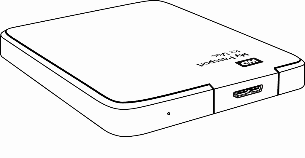 Diskformat Din My Passport for Mac-disk är formaterad som en enda HFS+J-partition för kompatibilitet med Mac OS X-operativsystem.