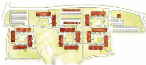 Före Alingsås Bostadsområdet Brogården byggdes 1971-73 som en del i det så kallade Miljonprogrammet.