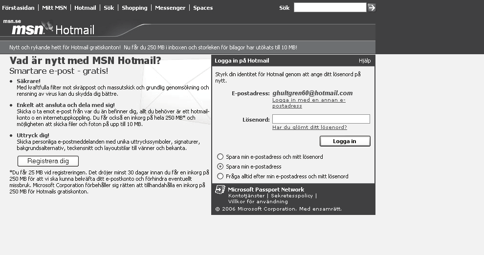 Empirisk grundning: etjänster med fokus på tjänsteleverantör kund mail som spam.