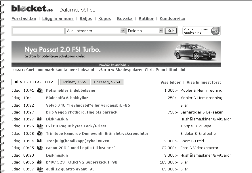 Kapitel 9 Figur 9.4. Startsidan för det valda länet Figur 9.5.