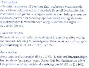 NOT 39 EGET KAPITAL Specifikation Over forandringar i eget kapital Aterfinns i rapporten Fdrdndringar au moderbolagets eget kapital.