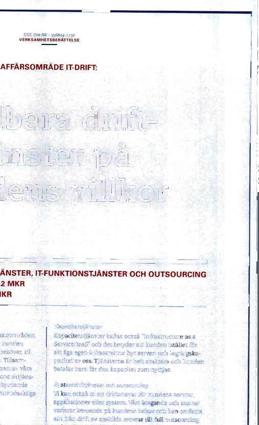 den behover, till komplett outsourcing av kundens IT-stod.