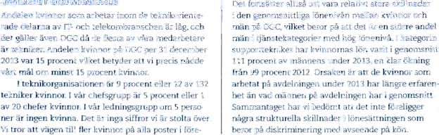 HALLBARHETSREDOVISNING / VART MEDARBETARANSVAR En narmare analys av siffrorna visar att denna okning framst kommer sig av att vi har haft ett par kvinnliga medarbetare som varit langtidssjukskrivna.