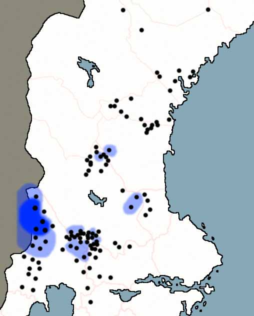 lagren, utan snarare att dialekterna sakta men säkert kom att ta upp fler och fler svenska element på bekostnad av sina likheter med danskan.