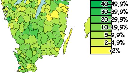 trakten av Gnosjö i Småland.