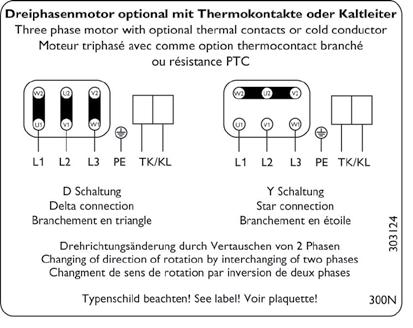 Anslutningsbilder för standardmotor / Wiring Diagrams