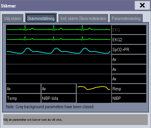 3.5 Använda pekskärmen Du väljer alternativ på skärmen genom att trycka på dem direkt på patientmonitorns skärm.