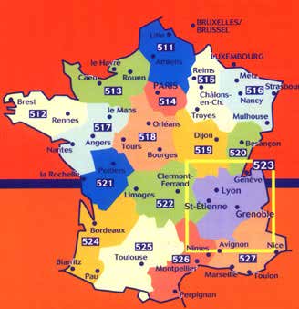 Frankrig Michelin Regional Map France 511 Nord, Pas de Calais, Picardie 1:200.000 9782067135192 512 Bretagne / Brittany 1:200.000 9782067135208 513 Normandie / Normandy 1:200.