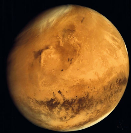 En planet att längta till: Mars i en ny bild tagen från den indiska sonden MOM, som studerar Mars från omloppsbana sedan i våras. BILD: ISRO varför ville vi alls sätta folk på månen?