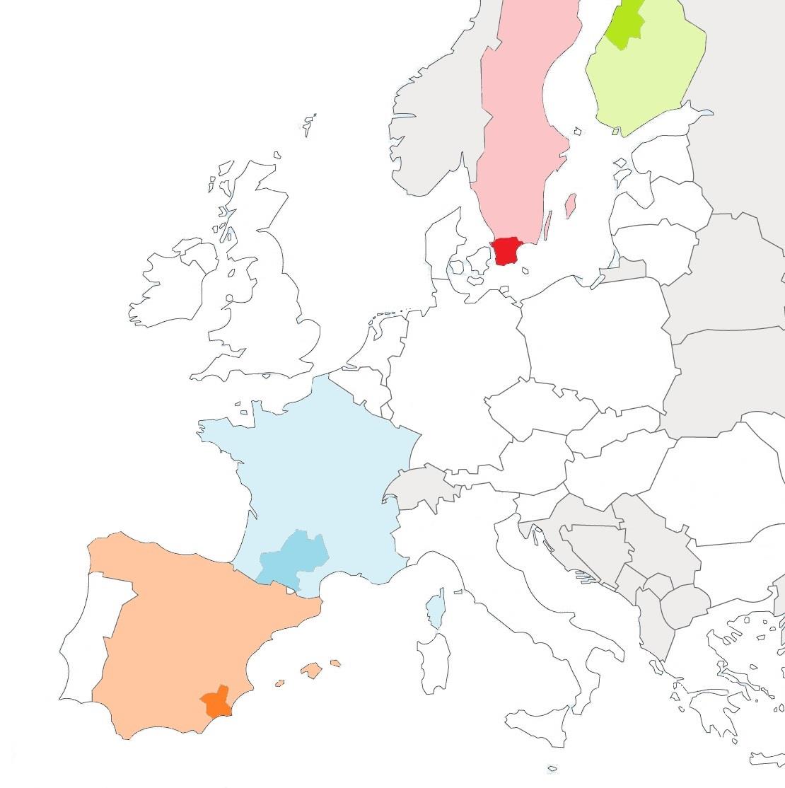 READi for Health - Regioner och partners Murcia Skåne Midi-Pyrénées Oulu Projekttid: 3 år Sept 2013-2016 Partners: 4 triple-helix clusters +