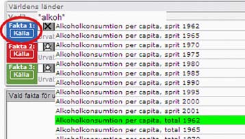 Jämföra flera variabler och länder samtidigt En av Factlabs funktioner är möjligheten att visa och jämföra flera variabler samtidigt.