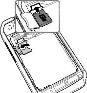 Installera minneskortet 1. Öppna locket till minneskortplatsen. 2. Sätt i ett microsd-kort som på bilden.