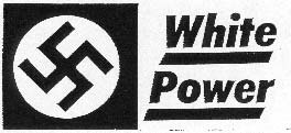 Klistermärken, se kapitel 5, referat 32, sidan 64. Justitiekanslern har emellertid i ett ärende år 1999 prövat bl.a. ett klistermärke med en hakkorssymbol och texten WHITE POWER (se JK:s dnr 3214-99-30).