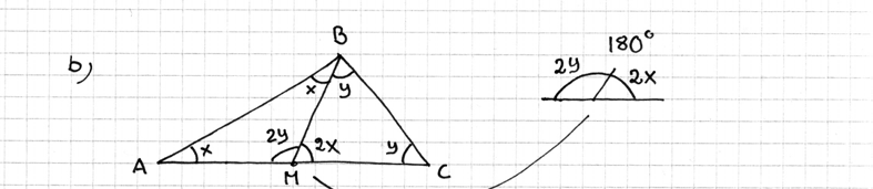 Elevlösning (C R och 1A R ) Kommentar: Eleven motiverar varför BCM är likbent och hänvisar till