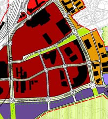 nord-sydlig riktning i planstrukturen i syfte att öka flexibiliteten och orienterbarheten i Kungens  Länkarna har