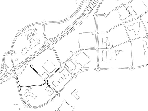 Området mellan E4/E20 och Skärholmsvägen och mellan E4/E20 och Kungens kurvaleden är idag planlagda för bebyggelse men kan inte bebyggas pga att de berörs av elektromagnetisk strålning.