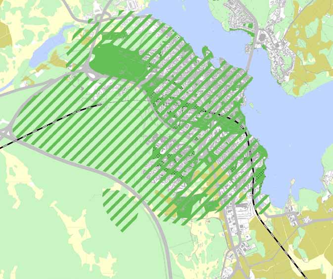 för södra Tosterön eller Härad då dessa kommundelar ligger så pass nära naturområden utanför bebyggelsen att det skulle kunna leda till missvisande analysresultat.