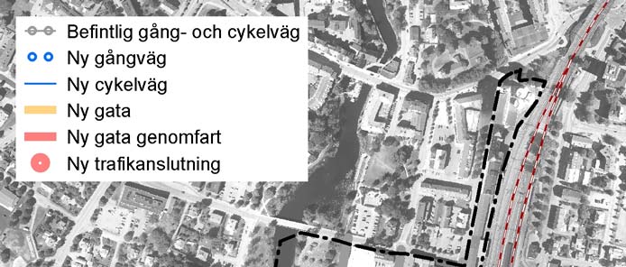 Det är också viktigt att den tillkommande bebyggelsens struktur, läge och utformning samspelar med årummets karaktär och särprägel.