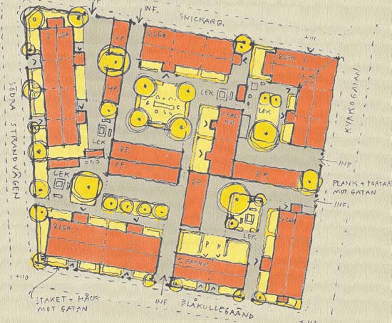 Kvarteret bör då delas i tre mindre genom att Snickaregatan, Blåkullegränd och Nygatan förbinds med Magasinsgatan som förlängs söderut längs spåret.