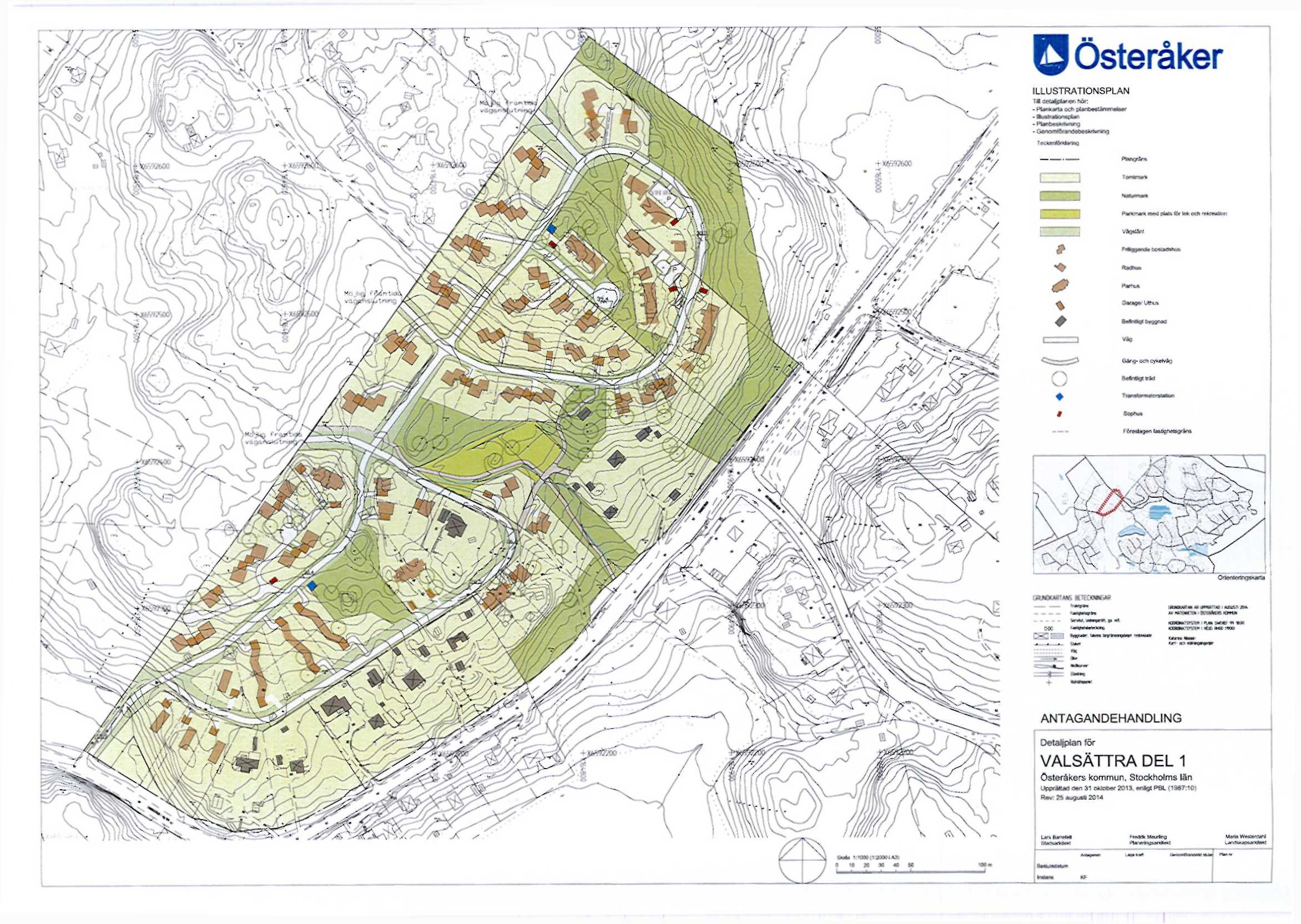 vdgarvmutnir O Österåker ILLUSTRATIONSPLAN Til detaljplanen hör: - Plankarta och planbestfrnmeläer - llustrabonspun - Planbesknvnmg - Gonomförnndeöeskrlvning T eckenlörklarlnq (6 r )9?