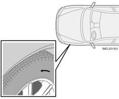 Hjul och däck Allmänt Hjul ska förvaras liggande eller upphängda, inte stående. Kontakta en auktoriserad Volvoverkstad för kontroll vid osäkerhet om mönsterdjupet.