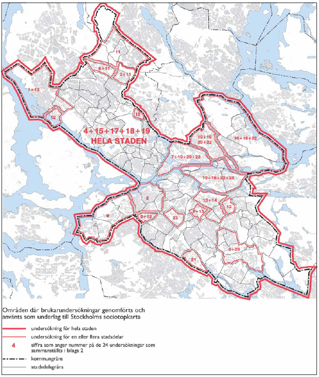 Bilaga 4 Följande 14 utredningar har initierats av stadsbyggnadskontoret och gatu- och fastighetskontoret 1996-2002: 1.