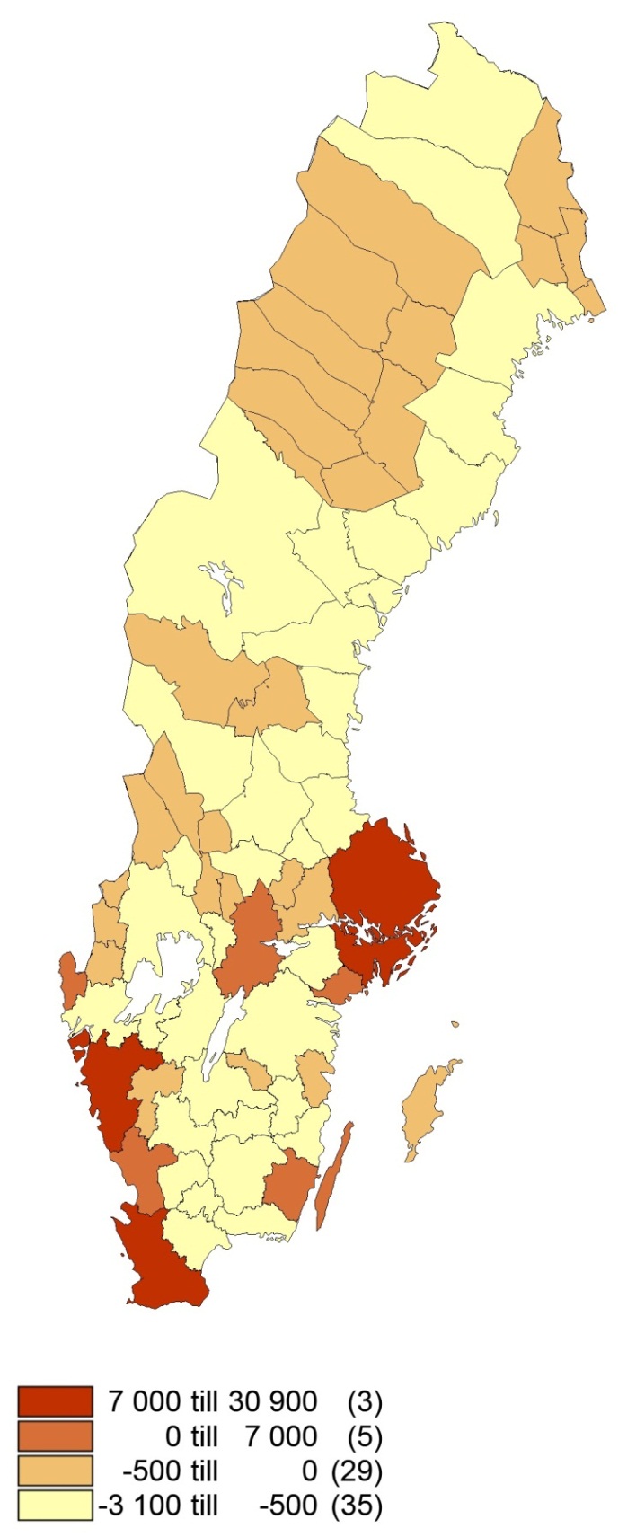 Figur 1 Nettoflyttning 2007 2012