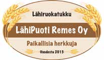 Partiaffär för närmat: LähiPuoti Remes Oy Lähiruokatukku LähiPuoti Remes Oy LähiPuoti Remes Oy är en partiaffär för sammankomster resulterade bl.a. i en närmat som grundades i februari 2013 sopprotsblandning som tillgodosåg ett och är specialiserad på förmedling av önskemål från kommunköken och görs produkter från producenter i närregionen.