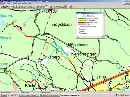 9 Beskrivning av digital del Kartor De kartor som finns före sammanfattningarna av vattendragen i denna plan är utdrag av det kartmaterial som tagits fram under i GIS-miljö under arbetets gång.