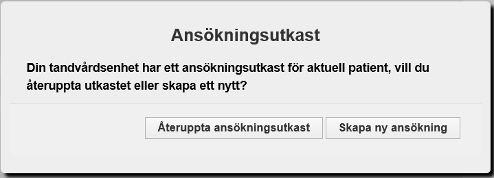 17 (31) 3 Hantering av utkast I funktionerna för skapande av ansökning och fakturering är det möjligt att spara utkast.