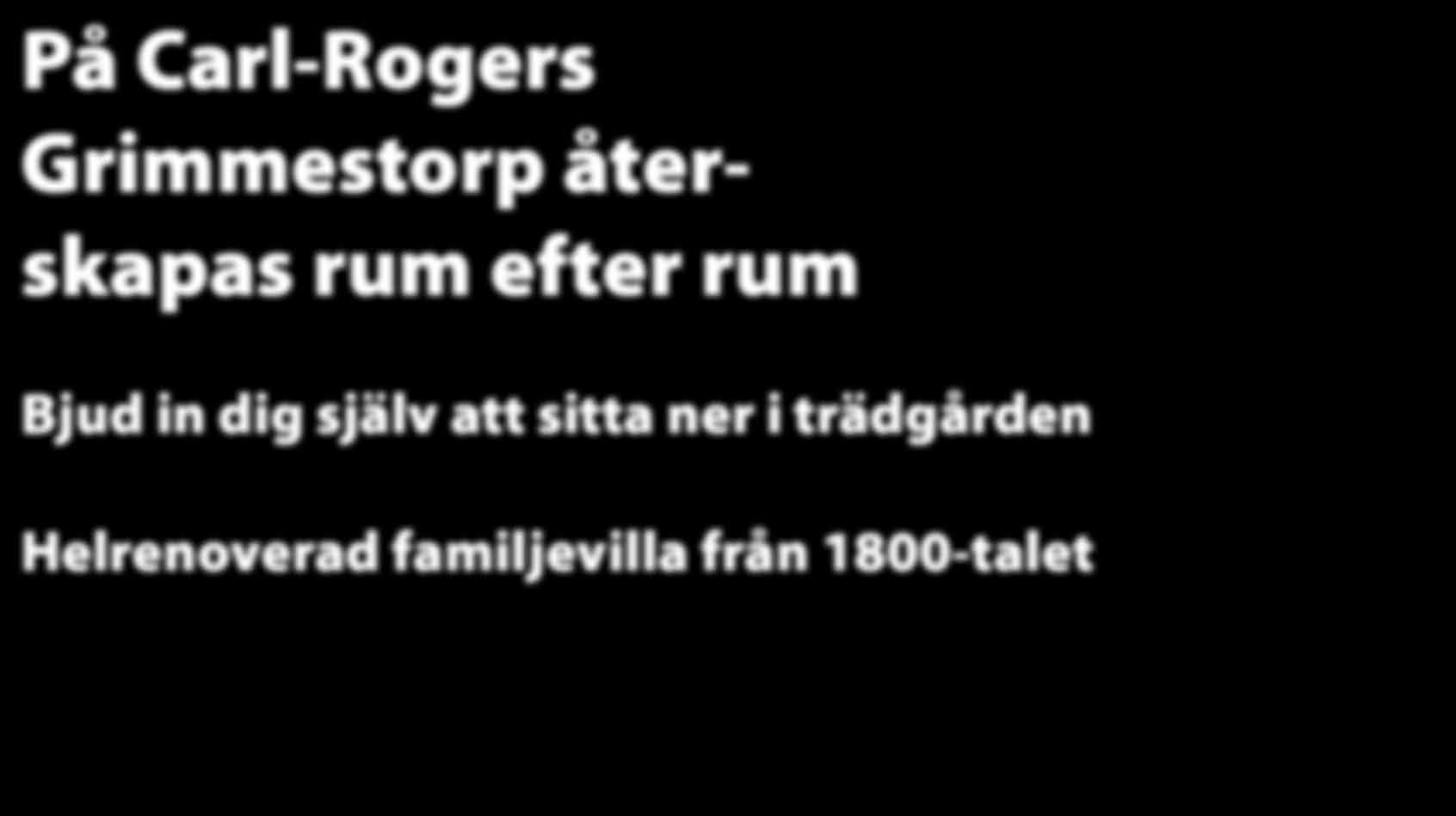 själv att sitta ner i trädgården Helrenoverad