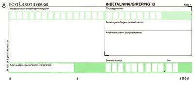 Klubbens postgiro nummer : 422064-6 GLÖM INTE ATT ANGE SIGNAL & NAMN