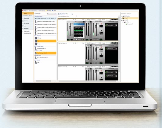 2N Netspeaker Control Panel Central administration och distribution av audio över IP, Kontrollpanelen installeras på vanlig windows dator eller på windows server för större installationer, sedan