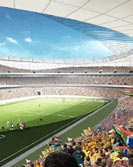 Bland annat kommer VM-semifinalen att spelas på arenan, som sedan ska användas som en mångsidig arena för bollsporter, stora evenemang och konserter.