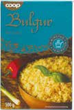 Bulgursallad: 3 dl Coop bulgur 1 grönsaksbuljongtärning 1 1 dl hackad persilja 1 1 dl hackad mynta kärnor från 1 granatäpple 125 g fetaost Till servering: 1 1 delad citron Blanda ihop yoghurt, ajvar,