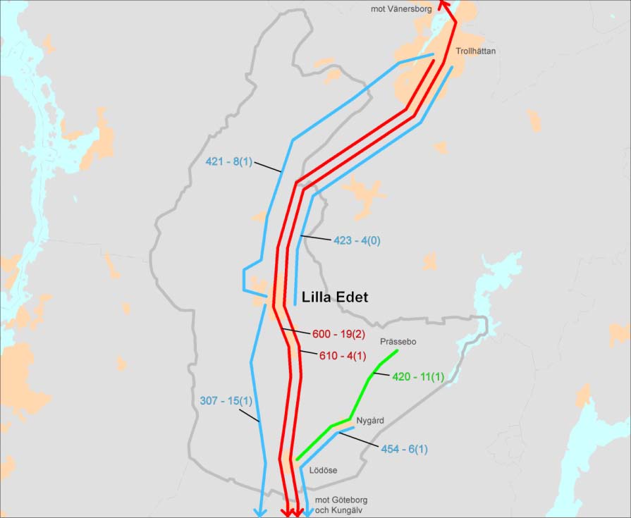 DAGENS TRAFIK I LILLA EDETS KOMMUN 2008 00 00 (0) Regional